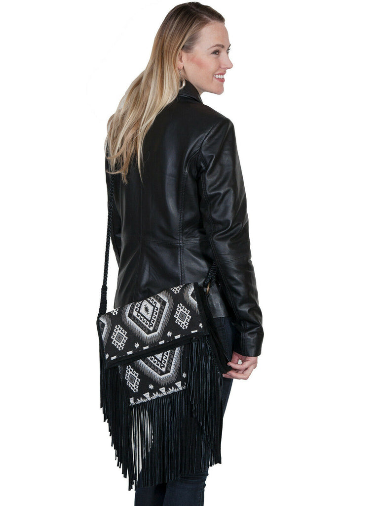 Scully Crossbody Handbag with Fringe B157