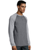 Hanes Men's Beefy-T Long-Sleeve Colorblock Henley O5811