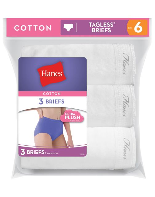 Hanes Women's Cotton Briefs D40LWH
