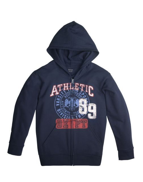 Hanes Boy's Full Zip Hoodie w/FreshIQ D206