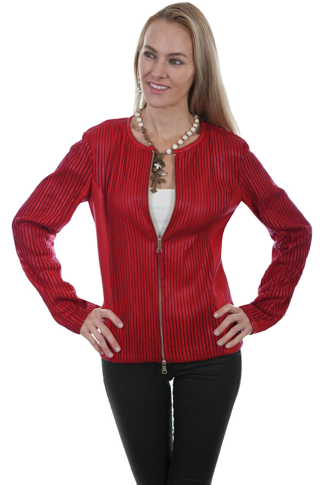 Scully Women's Leather Elasticized Jacket L1011