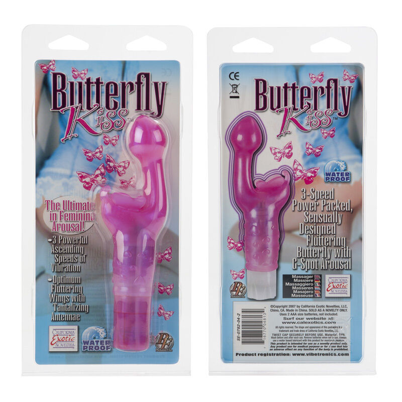 CALIFORNIA EXOTIC NOVELTIES BUTTERFLY KISS VIBRATOR PINK SE078204