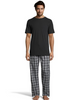 Hanes Men's Sleep Set with Woven Knit Pants 03015