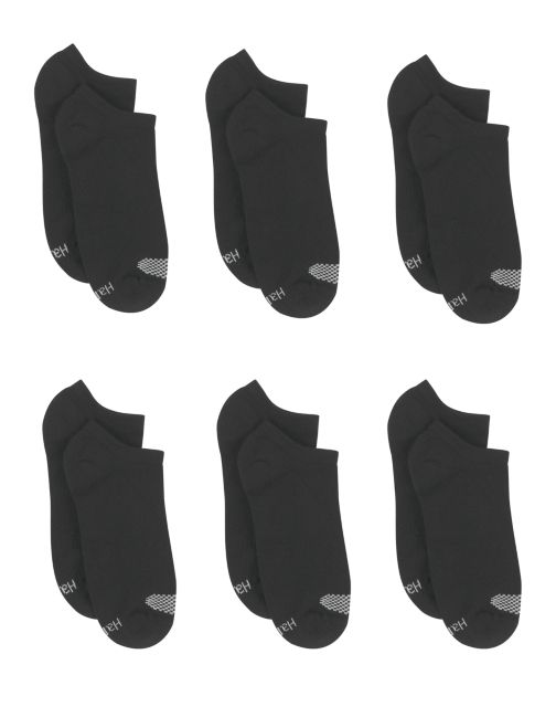 Hanes Women's Cool Comfort® No Show Socks Extended Sizes 8-12, 6-Pack 650V6P