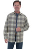 Scully Men's 100% Cotton Cord Plaid Long Sleeve Shirt TR-072