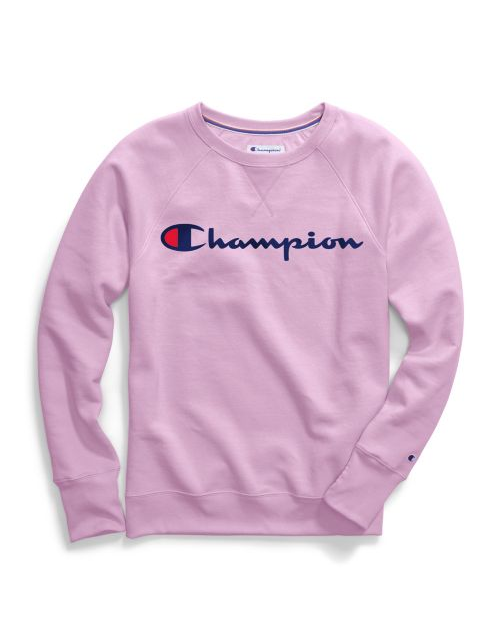 Champion Women's Powerblend® Fleece Boyfriend Crew, Script Logoc GF567 Y07418