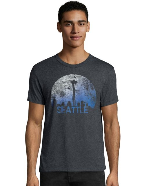 Hanes Men's Space Seattle Graphic Tee GT49 Y07072