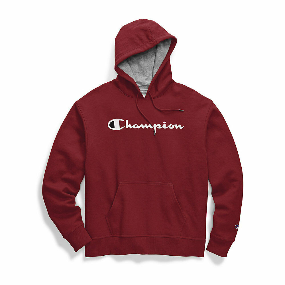 Champion Men's Powerblend® Fleece Pullover Hoodie, Script Logo GF89H Y07718