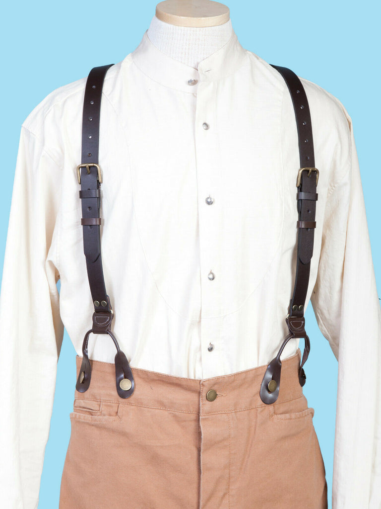 Scully Wahmaker Men's Leather Buckle Suspenders 540765