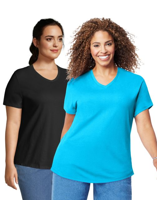 JMS Cotton Jersey V-Neck Short Sleeve T-Shirt, 2 Pack OJ0912