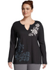 JMS Split Neck Long Sleeve Graphic Tee OJ935