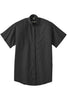 Banded Collar Short Sleeve Blouse 5346