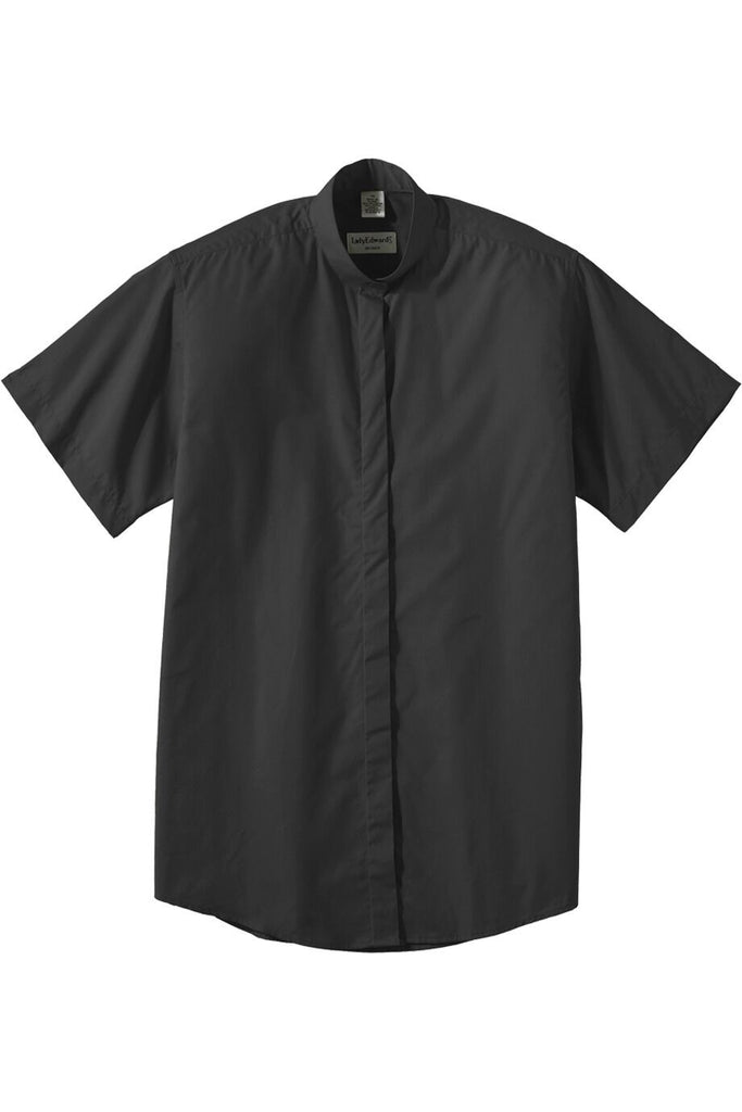 Banded Collar Short Sleeve Blouse 5346