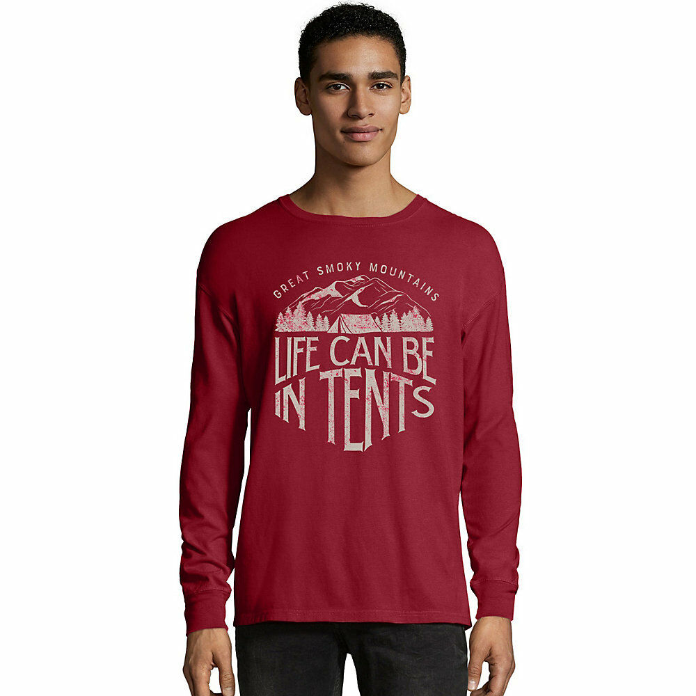 Hanes ComfortWash™ Life Tents National Park Graphic Long Sleeve Tee G200P Y07841