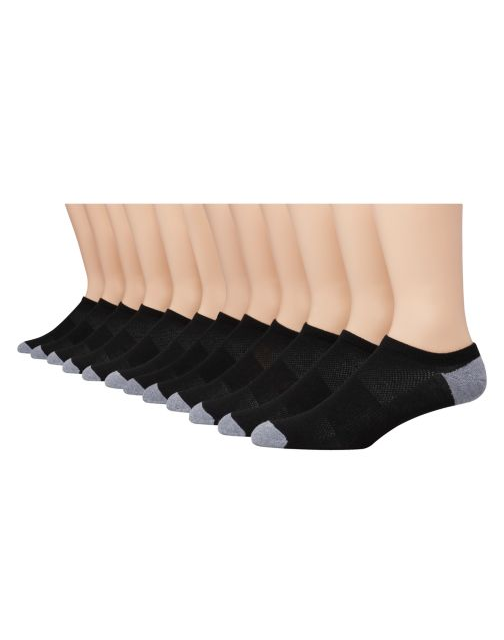 Hanes Men's FreshIQ™ X-Temp® Super Low No Show Socks 12-Pack LTAC10