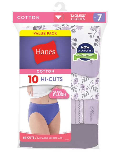 Hanes Women's Hi-Cut Panty 10-Pack PW43AS