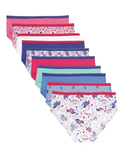 Girls' Breathable Stretch Briefs 10-Pack