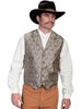 Scully Men's Cream Polyester Paisley Vest RW093