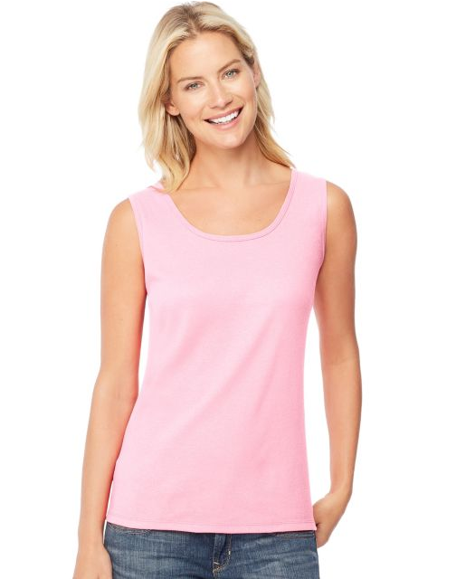 Hanes Women's Mini-Ribbed Cotton Tank O9341