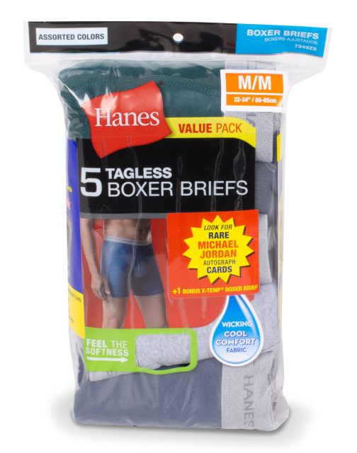 Hanes Michael Jordan Collector's Edition Boxer Brf w/Comfort Flex WB 6-Pk 7349E6