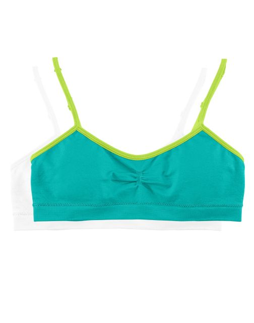 Hanes Girls' Seamless Molded Cup Wirefree Bra 2-Pack H189