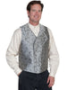 Scully Rangewear Men's Polyester Paisley Scroll Double Breasted Vest RW227B