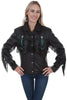 Scully Leather Women's Beaded Fringe Conchos Boar Suede Jacket L152