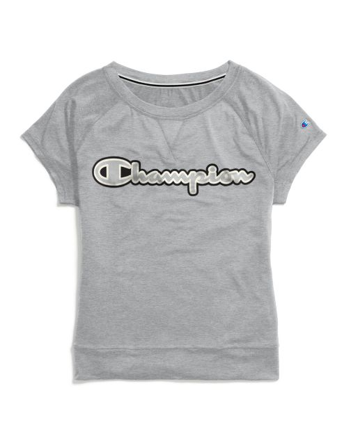 Champion Women's Tee, Script Logo W4899G 550250