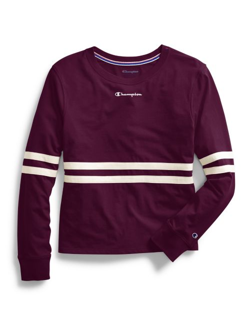 Champion Women's Heritage Long-Sleeve Tee, Script Logo W4372 550244