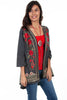Scully Women's Gray Viscose Hi/Lo Kimono Cardigan HC529