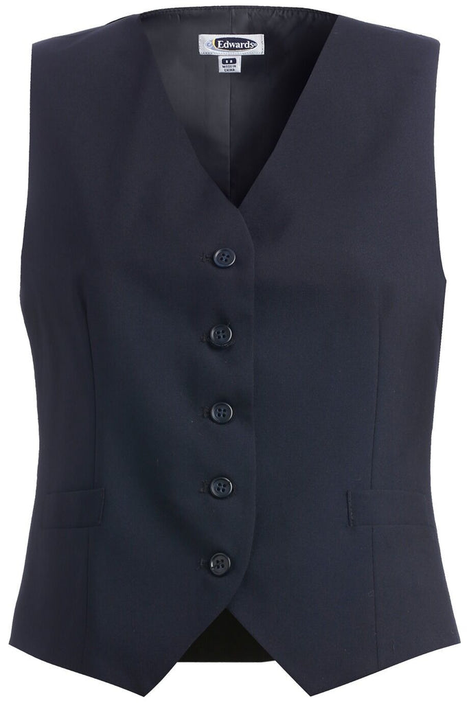 Women's High Button Wool Vest 7680