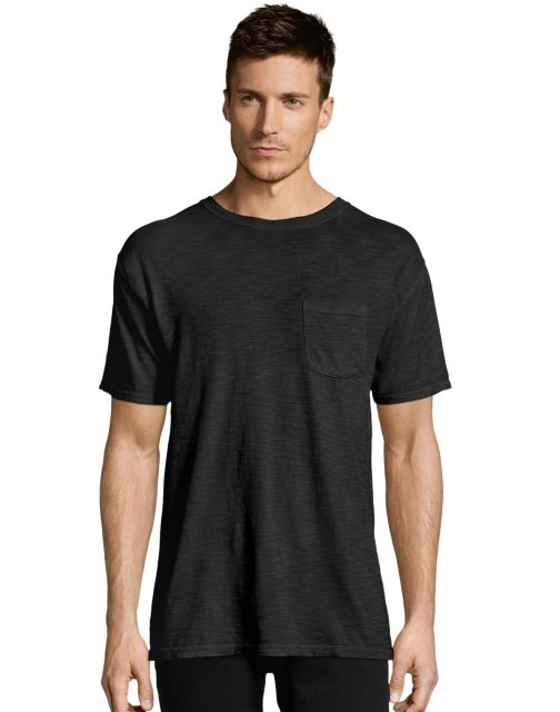 Hanes Men's 1901 Heritage Dyed Tall Short Sleeve Crewneck Pocket T 5A63D GRTDYE