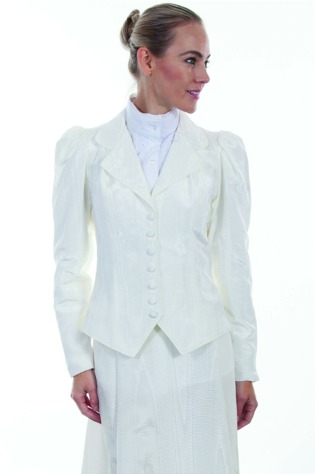 Scully Wahmaker Women's Natural Cotton Blend Moire Victorian Jacket 738819