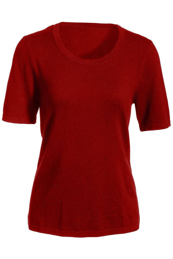 Women's Short Sleeve Scoop Neck Sweater 7055