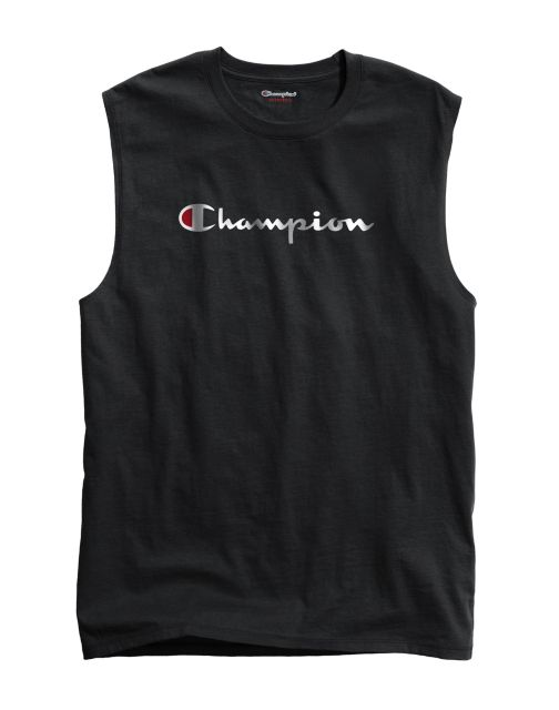 Champion Men's Classic Jersey Muscle Tee, Script Logo GT22H Y07718