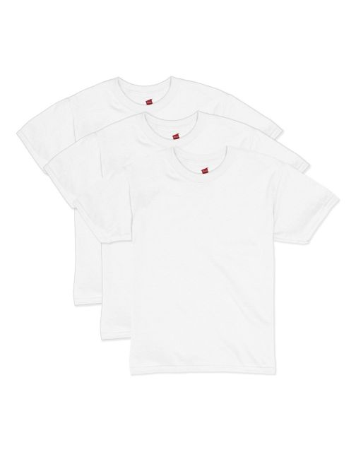 Hanes Boys' EcoSmart Short Sleeve Tee Value Pack (3-pack) O53703