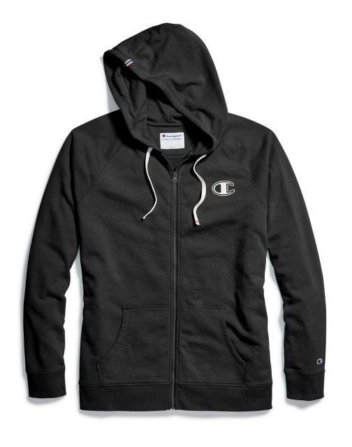 Champion Women's Plus Heritage French Terry Zip Hoodie C Logo QW4926 549939