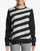 Champion Women Heritage Fleece Asymmetrical Stripe Crew W3130