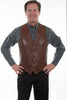 Scully Men's Lamb Vest with Caiman Inlays 956