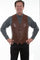 Scully Men's Lamb Vest with Caiman Inlays 956