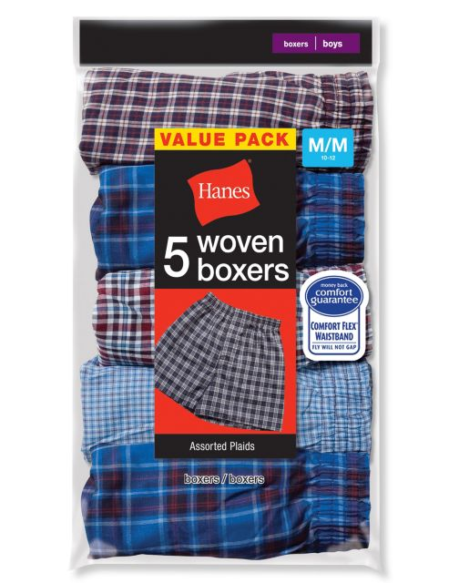 Hanes Boys Red Label Tartan Boxer B841W5