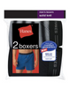 Hanes Men's Exposed Waistband Knit Boxer 2 Pack 548KP2