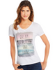 Hanes Women's Dream of Places Far Away Short Sleeve V-Neck Tee GT9337 Y06922