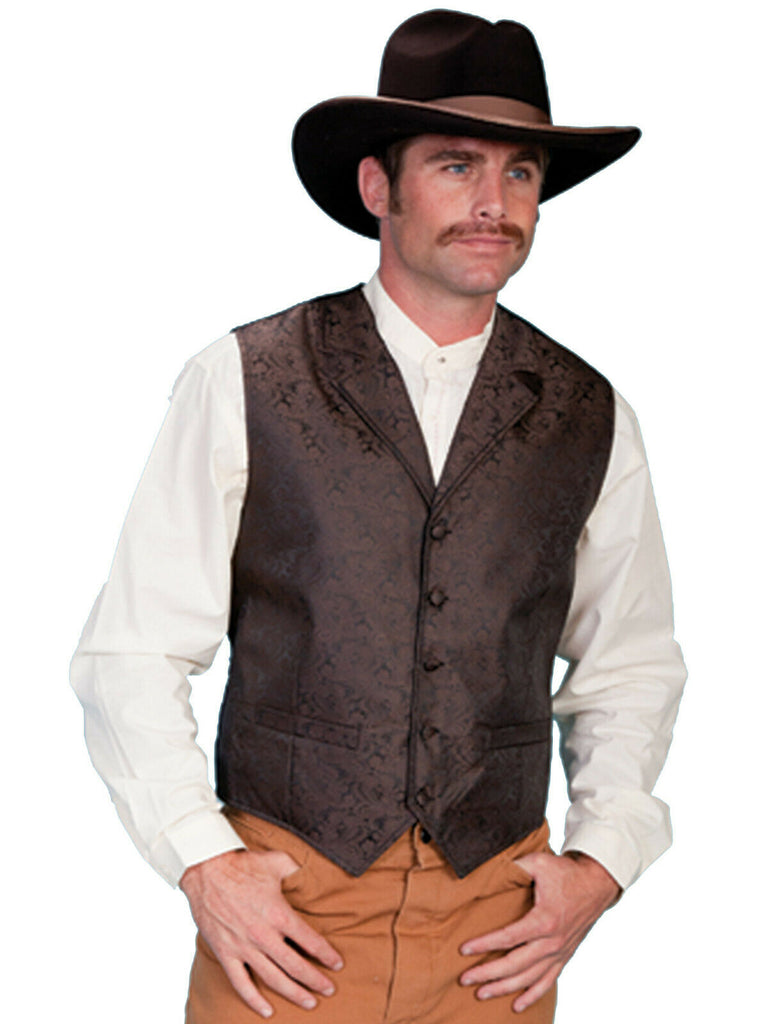 Scully Rangewear Men's Polyester Paisley Old West Big Vest RW093X