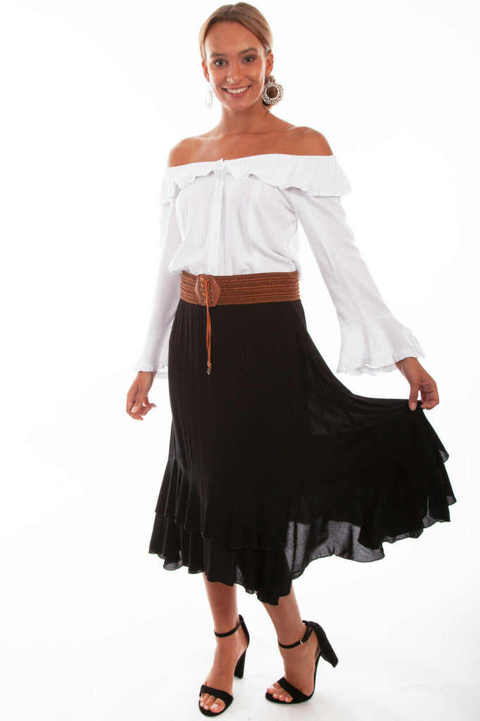 Scully Women's Maxi Ruffle Skirt HC439