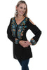 Scully Women's Peek-a-Boo Long Sleeve Blouse HC381