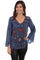 Scully Women's Embroidered Blouse with Bell Sleeves HC571