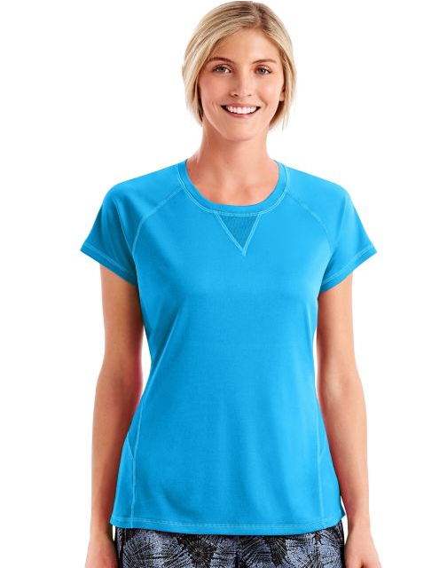 Hanes Sport™ Women's Performance Tee with Mesh Insets O9345