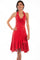 cully Cantina Collection Ruffled Embroidered Halter Cotton Dress PSL-054