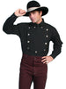 Scully RangeWear Men's Black 100% Cotton Concho L/S Western Bib Shirt RW011